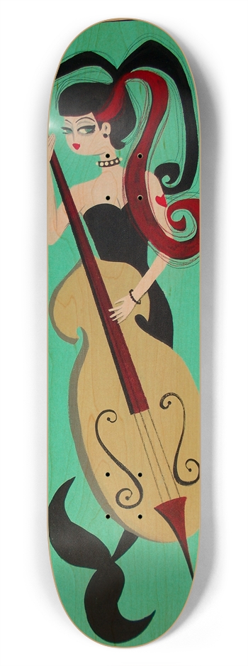 Rockabilly Mermaid 7-3/4 Skateboard Deck 