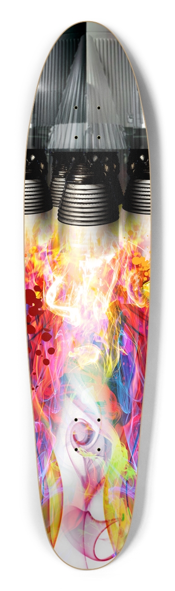 Saturn V Custom Longboard by Zig