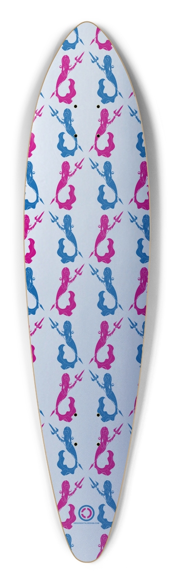 Mermaid Pattern Longboard