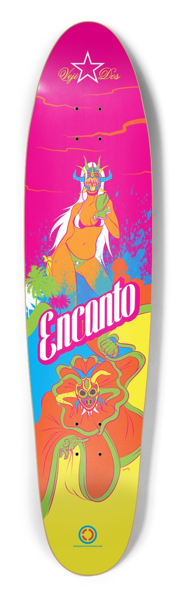 Veji Dos - Psychedelic Enchantment Longboard Deck