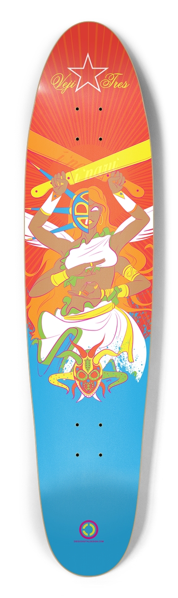 I'naru' - Psychedelic Spirit Woman Longboard