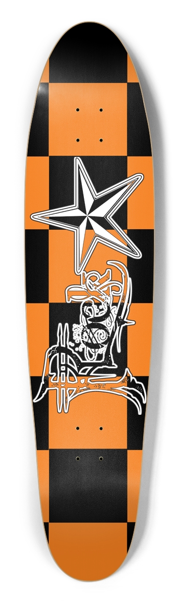 Rock Star BO Checker Longboard Deck