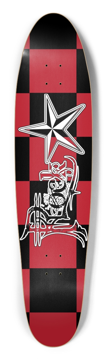 Rock Star BR Checker Longboard Deck