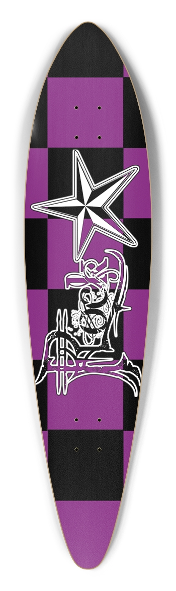 Rock Star BP Checker Pintail Longboard