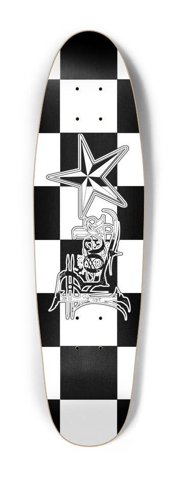 Rock Star BW Checker Cruiser Deck