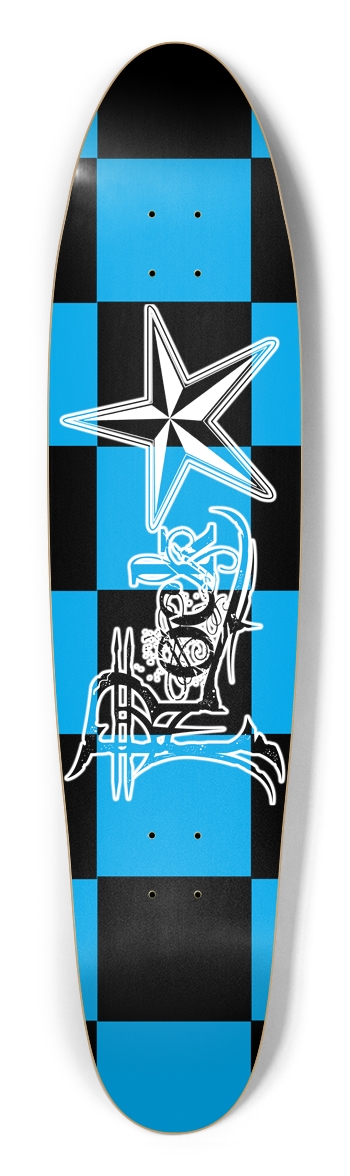 Rock Star BB Checker Longboard Deck