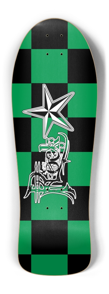 Rock Star BG Checker Old School Deck