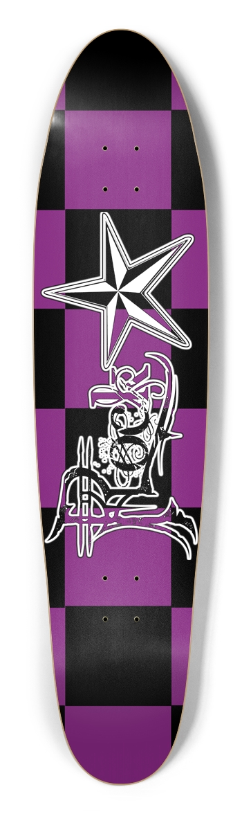 Rock Star BP Checker Longboard Deck