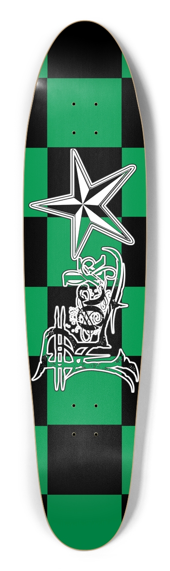 Rock Star BG Checker Longboard Deck
