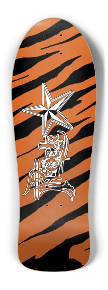 Rock Star Tiger Stripe Old School Deck