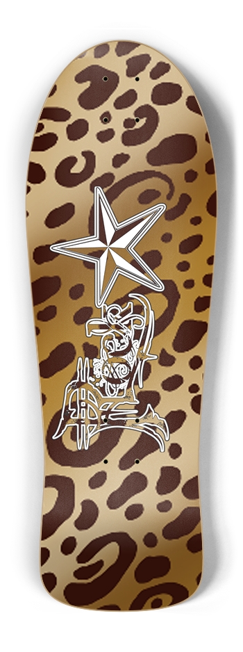 Rock Star Leopard Print Old School Deck