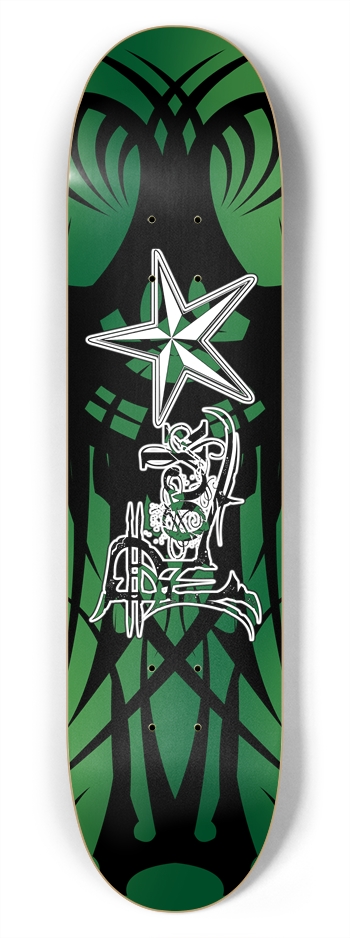 Rock Star Green Tribal 7 3/4" Deck