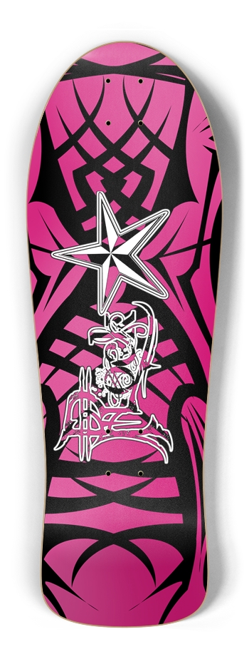 Rock Star Pink Tribal Old School Deck