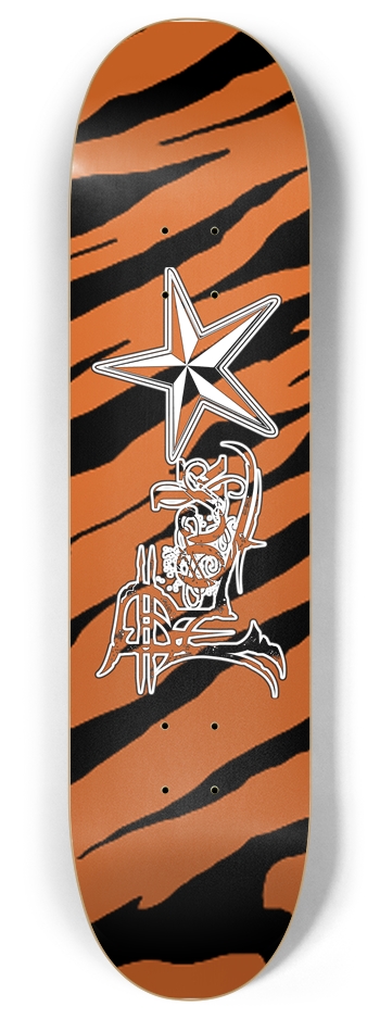 Rock Star Tiger Stripe 8" Deck