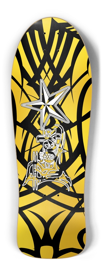 Rock Star Yellow Tribal Old School Deck