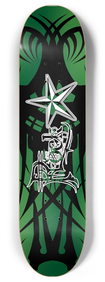 Rock Star Green Tribal 8" Deck