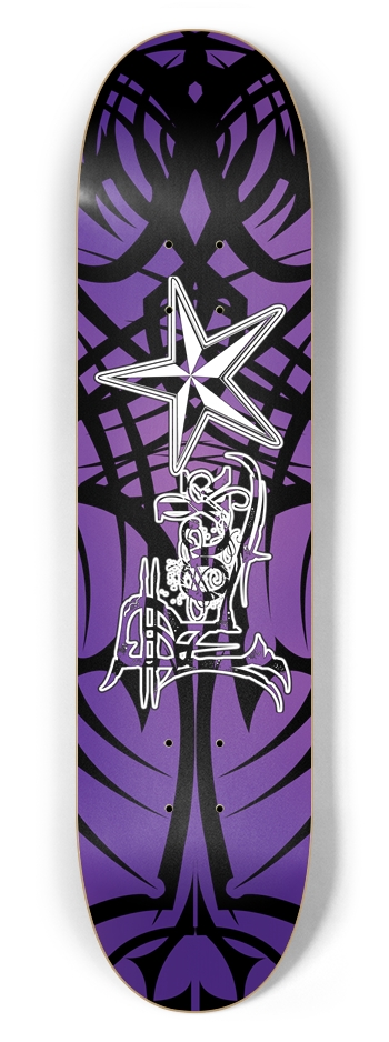 Rock Star Purple Tribal 7 5/8" Deck