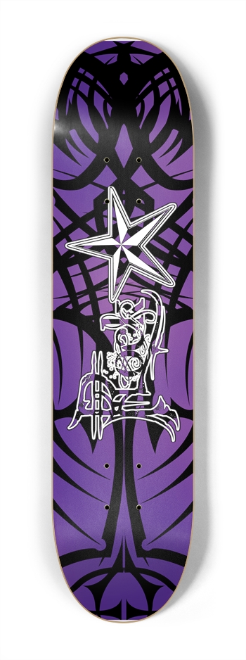 Rock Star Purple Tribal 7 1/4" Deck