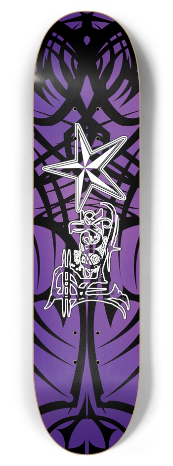 Rock Star Purple Tribal 7 7/8" Deck