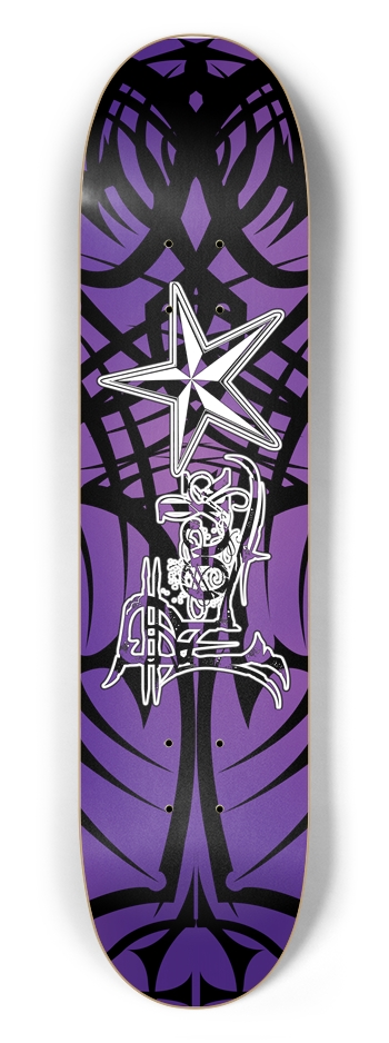 Rock Star Purple Tribal 7 1/2" Deck