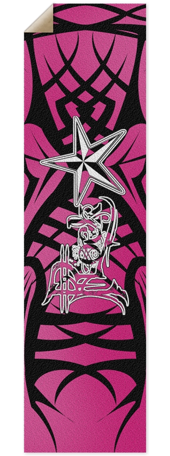 Rock Star Pink Tribal Custom Griptape