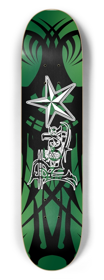 Rock Star Green Tribal 7 1/2" Deck