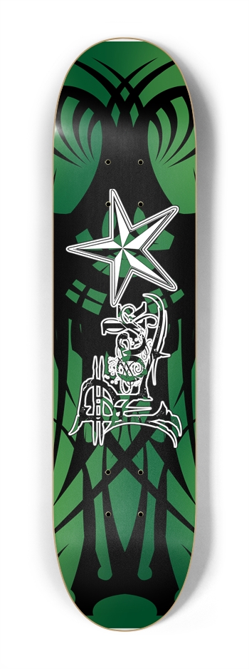 Rock Star Green Tribal 7 1/4" Deck