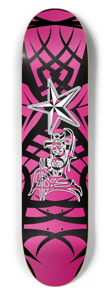 Rock Star Pink Tribal 7 5/8" Deck