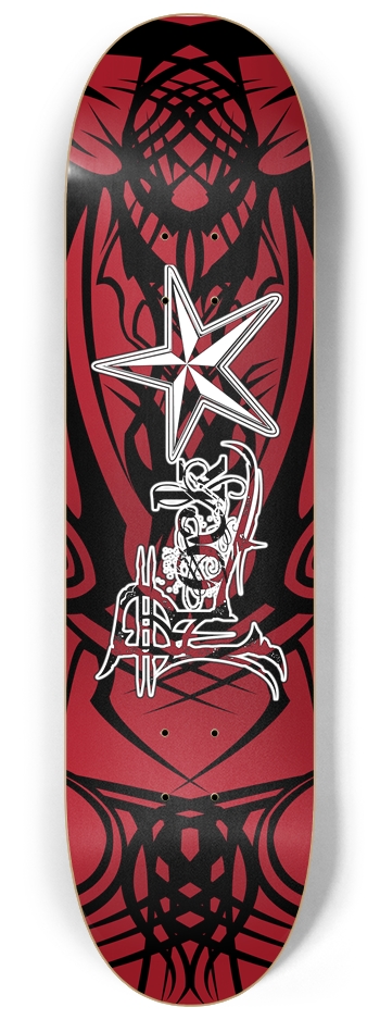 Rock Star Red Tribal 8 1/4" Deck
