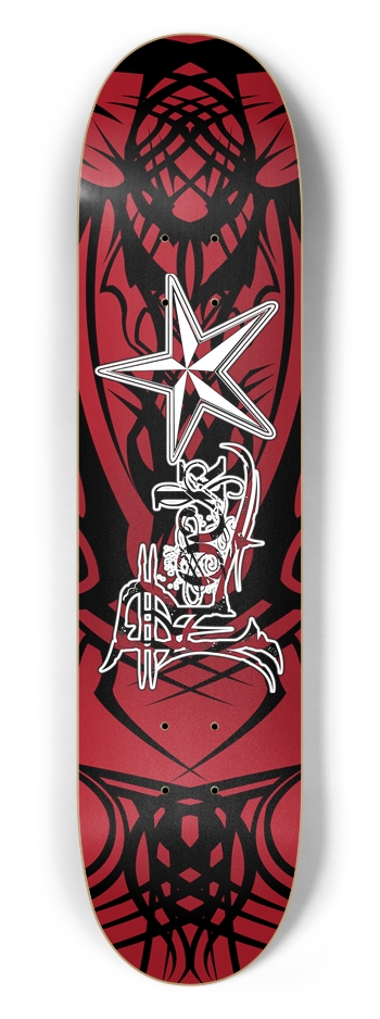 Rock Star Red Tribal 7 1/2" Deck