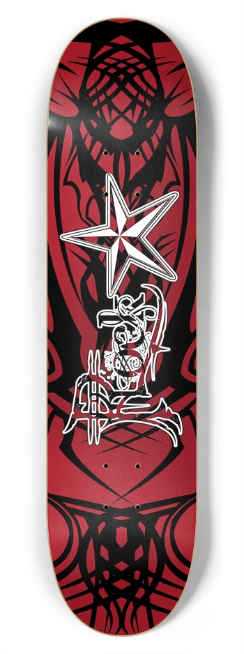 Rock Star Red Tribal 7 3/4" Deck