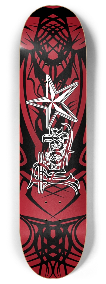 Rock Star Red Tribal 8" Deck
