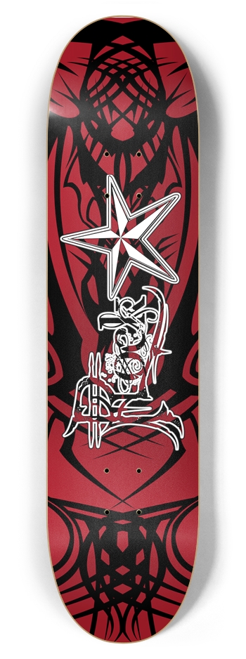 Rock Star Red Tribal 7 7/8" Deck