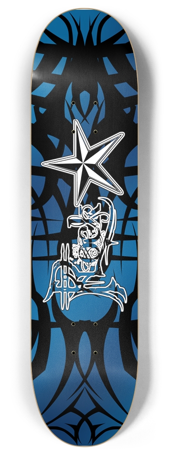 Rock Star Blue Tribal 8" Deck