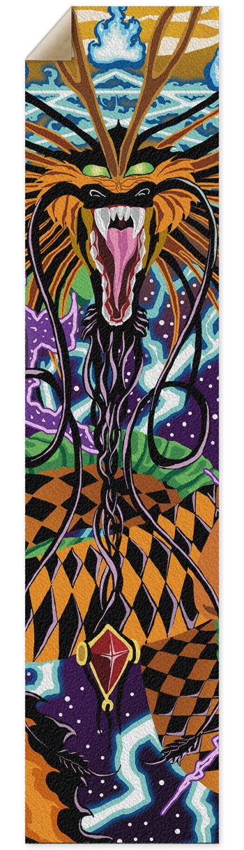 Halloween Dragon Pintail/Longboard Grip Tape