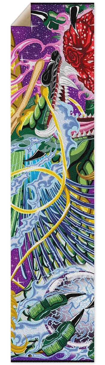 Dragon Of The Rose Pintail/Longboard Grip Tape