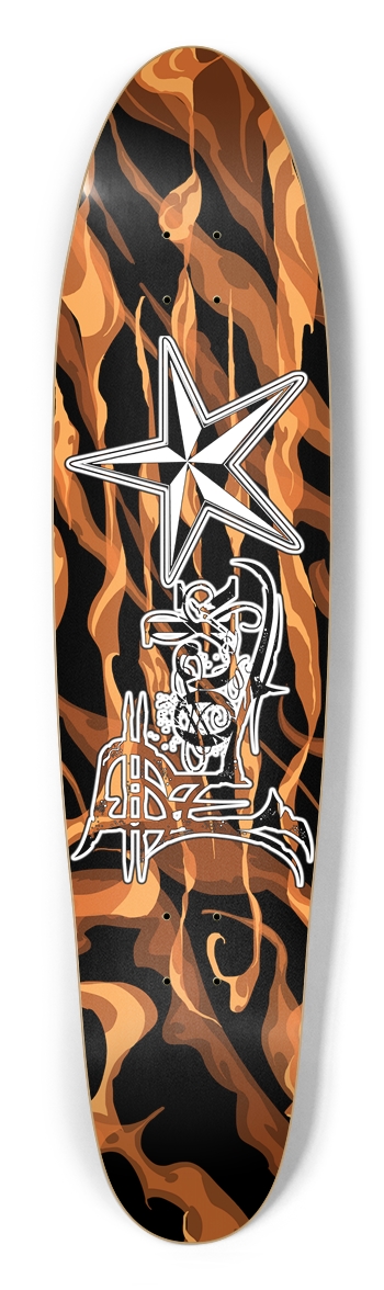 Rock Star Fire Longboard Deck