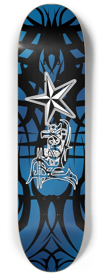 Rock Star Blue Tribal 8 1/4" Deck