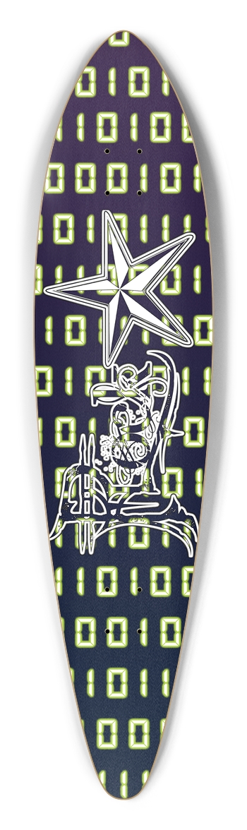 Rock Star Binary Code Pintail Longboard