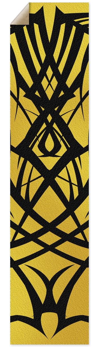 Yellow Tribal Pintail/Longboard Grip Tape
