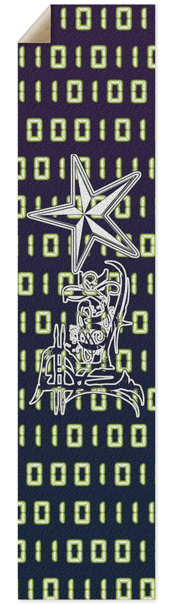 Rock Star Binary Code Pintail/Longboard Grip Tape