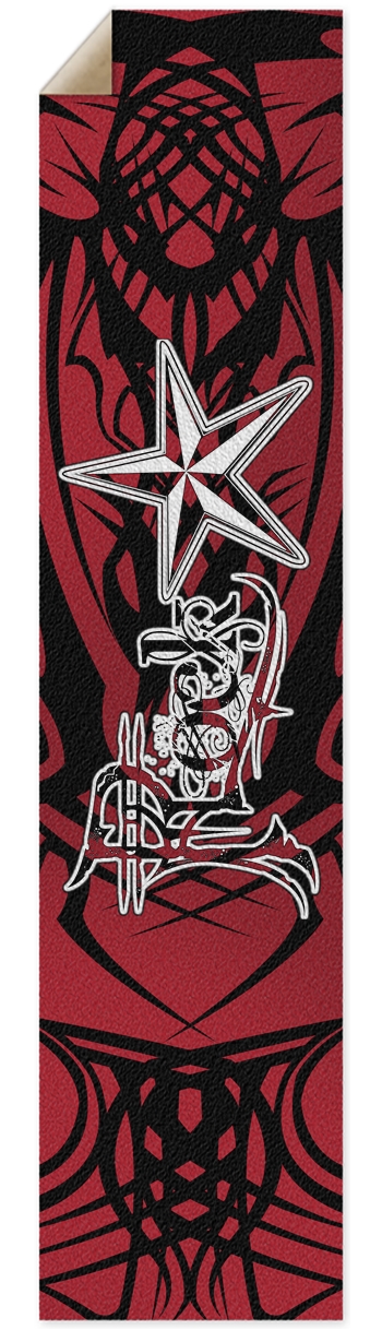 Rock Star Red Tribal Pintail/Longboard Grip Tape