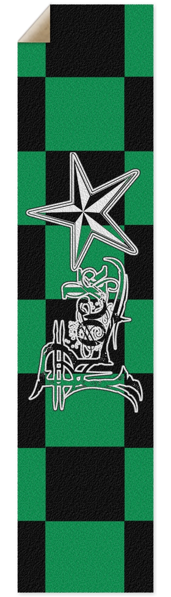 Rock Star B+G Checker Pintail/Longboard Grip Tape