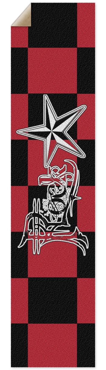 Rock Star B+R Checker Pintail/Longboard Grip Tape