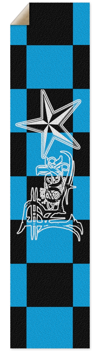 Rock Star B+B Checker Pintail/Longboard Grip Tape