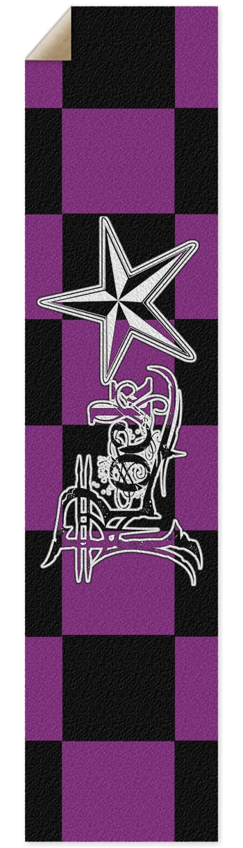 Rock Star B+P Checker Pintail/Longboard Grip Tape