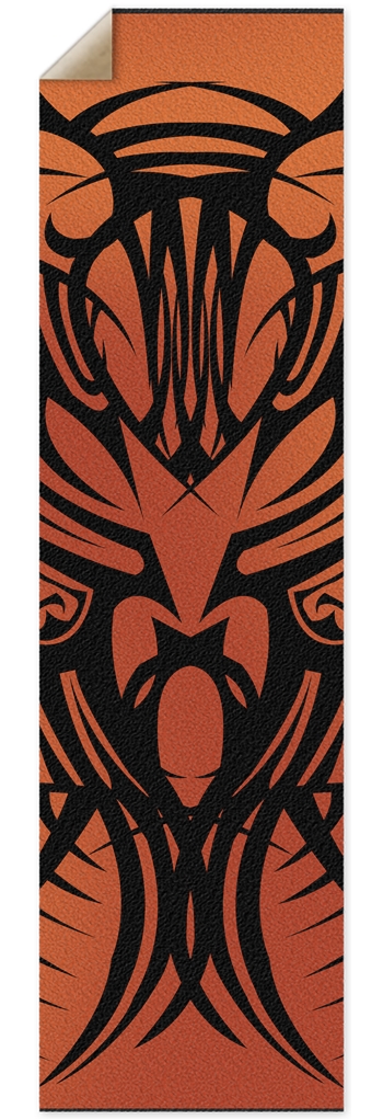 Orange Tribal Punk Nose Pool Grip Tape
