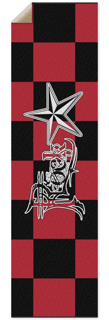 Rock Star B+R Checker Punk Nose Pool Grip Tape