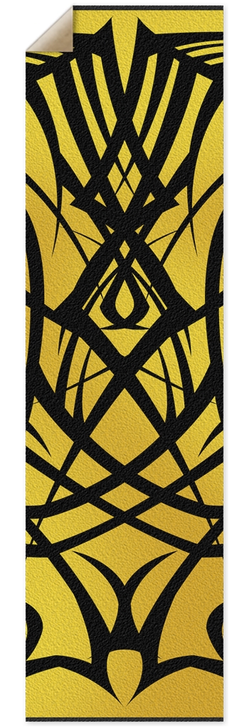 Yellow Tribal Punk Nose Pool Grip Tape