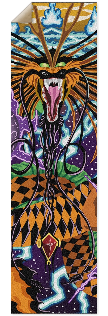 Halloween Dragon Punk Nose Pool Grip Tape